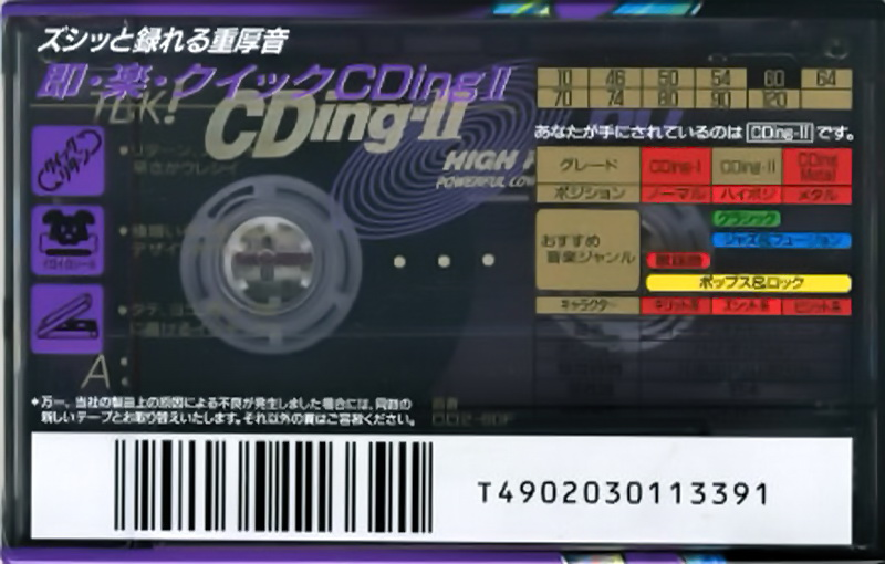 Compact Cassette: TDK  - CDing-II 60