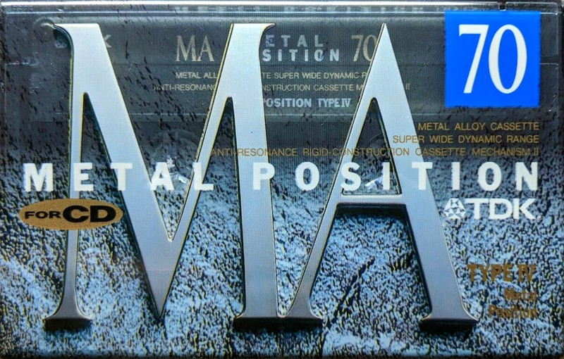 Compact Cassette TDK MA 70 "MA-70A" Type IV Metal 1993 Japan