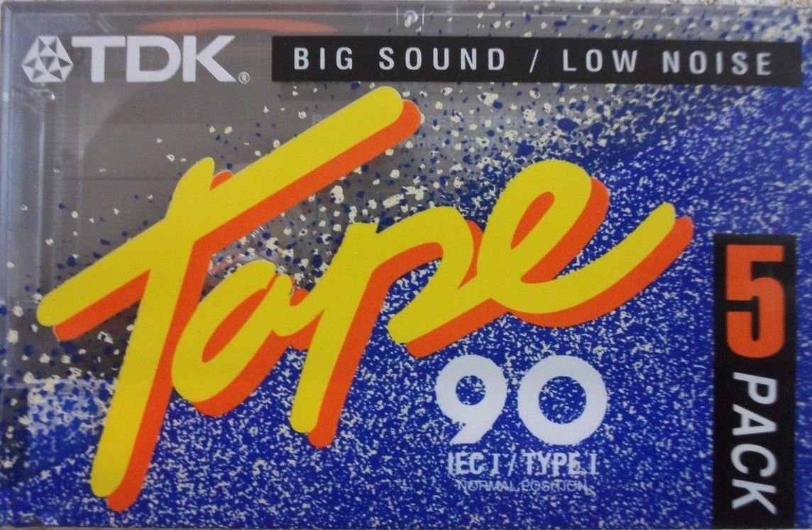 5 pack TDK 90 "Tape Big sound" Type I Normal 1993 UK