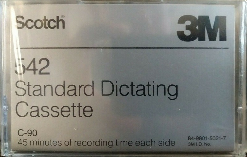 Compact Cassette Scotch 542 90 Dictating Cassette USA