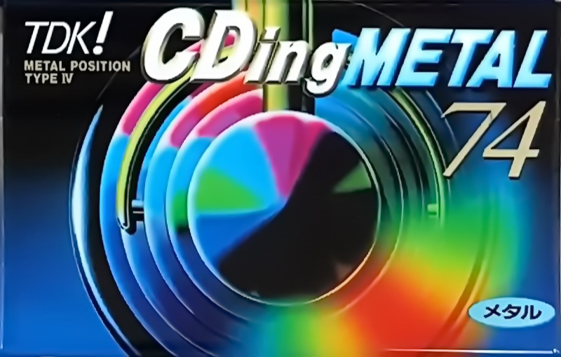 Compact Cassette TDK CDing Metal 74 "CDM-74K" Type IV Metal 1997 Japan