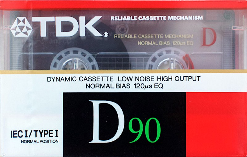 Compact Cassette TDK D 90 Type I Normal 1988 North America