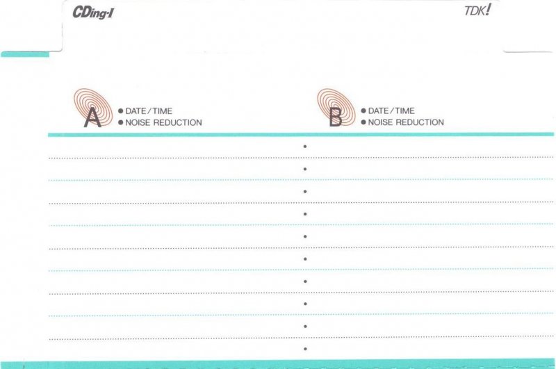 Compact Cassette TDK CDing 1 54 "CD1-54F" Type I Normal 1994 Japan