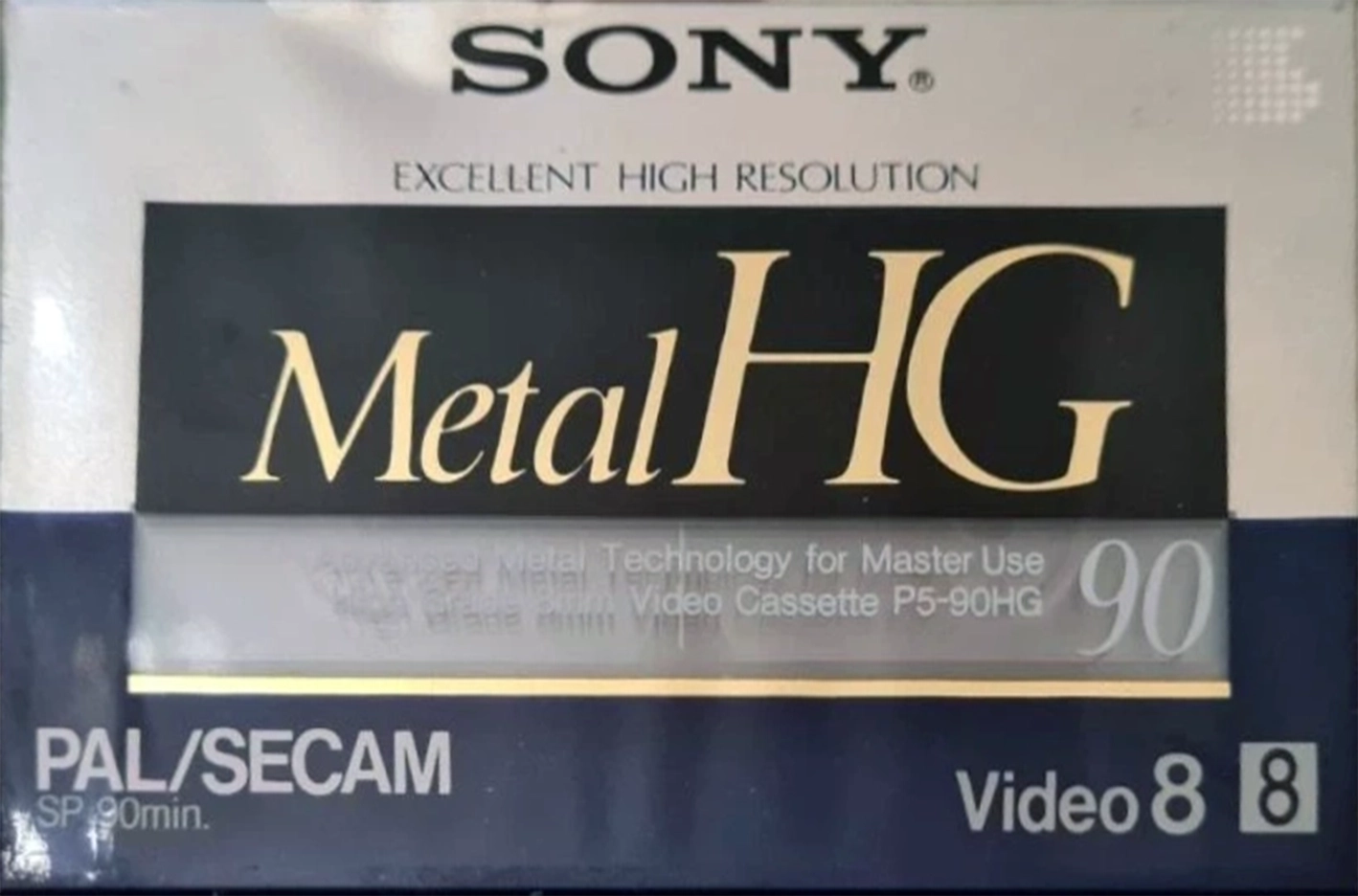Video8, Hi8, Digital8 Sony HG 90 "P6-90HG" Type IV Metal 1989 Europe