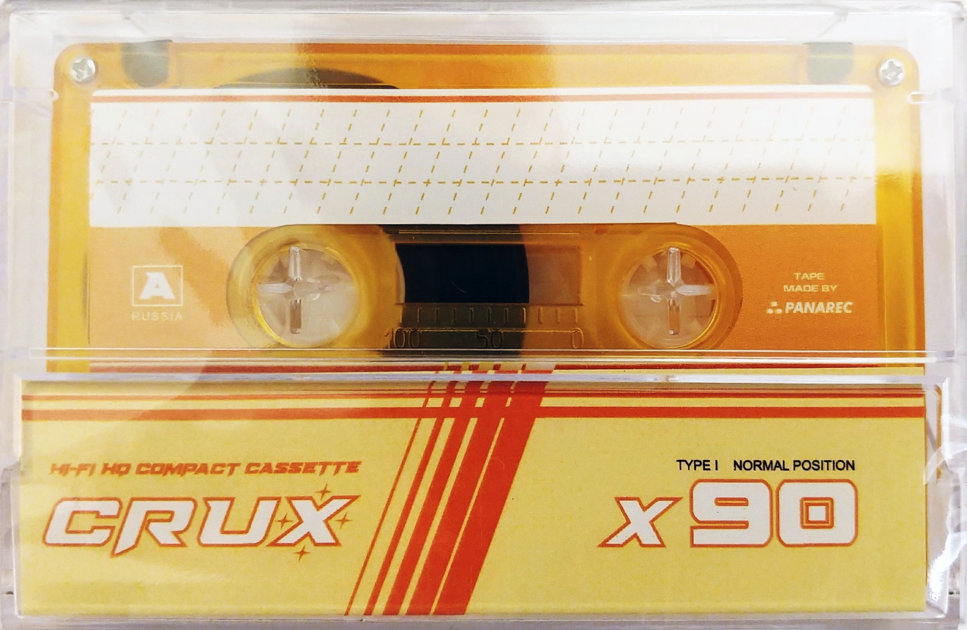 Compact Cassette CRUX X 90 "orange" Type I Normal 2023 Worldwide