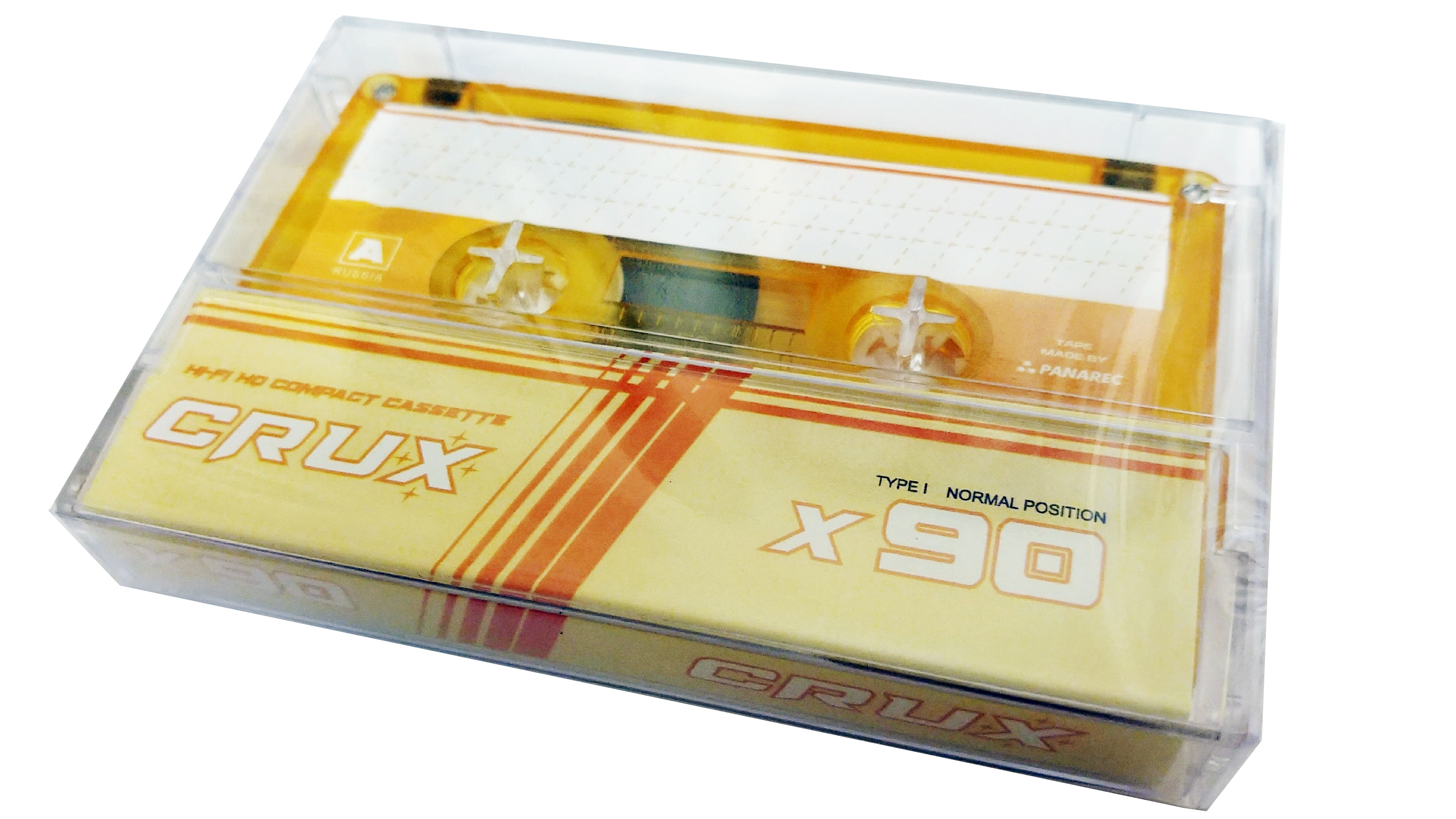Compact Cassette CRUX X 90 "orange" Type I Normal 2023 Worldwide