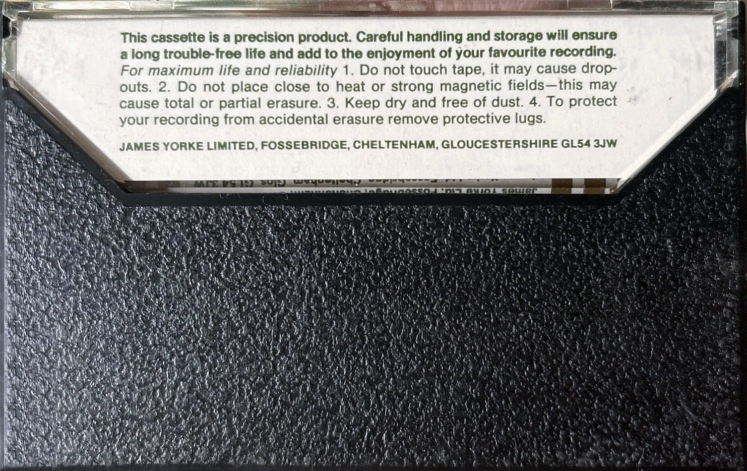 Compact Cassette James Yorke 90 Type I Normal UK