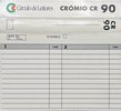 Compact Cassette Circulo de Leitores 90 "Cromio CR" Type II Chrome 1986 Portugal