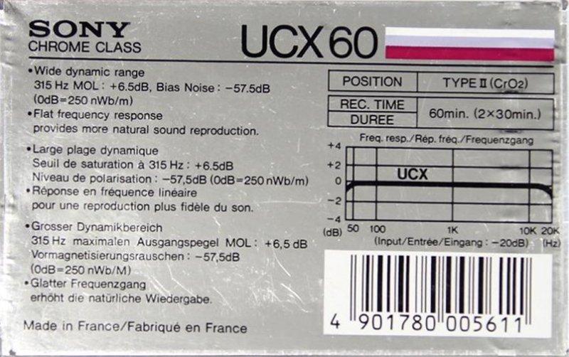 Compact Cassette: Sony  - UCX 60