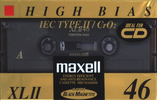 Compact Cassette Maxell XLII 46 Type II Chrome 1994 Europe