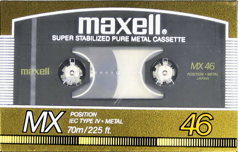 Compact Cassette Maxell MX 46 Type IV Metal 1986 Europe