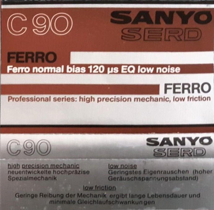 Compact Cassette Sanyo Serd 90 Type I Normal 1983 Europe