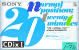 Compact Cassette Sony CDix I 20 "C-20CDX1b" Type I Normal 1994 Japan