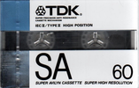 Compact Cassette TDK SA 60 Type II Chrome 1988 Australia, Europe