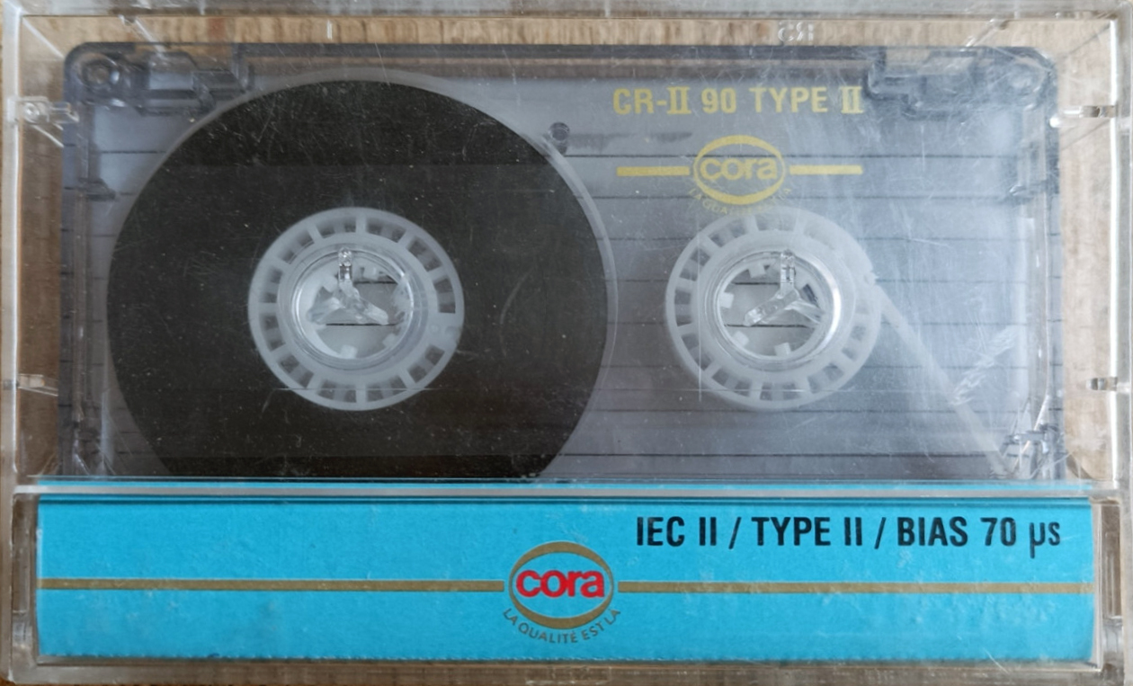 Compact Cassette Cora 90 "CR-II" Type II Chrome 1993 Belgium