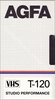 VHS, Video Home System AGFA 120 "T-120 Studio Performance" Type I Normal 1983 USA