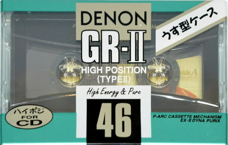 Compact Cassette Denon GR-II 46 Type II Chrome 1992 Japan