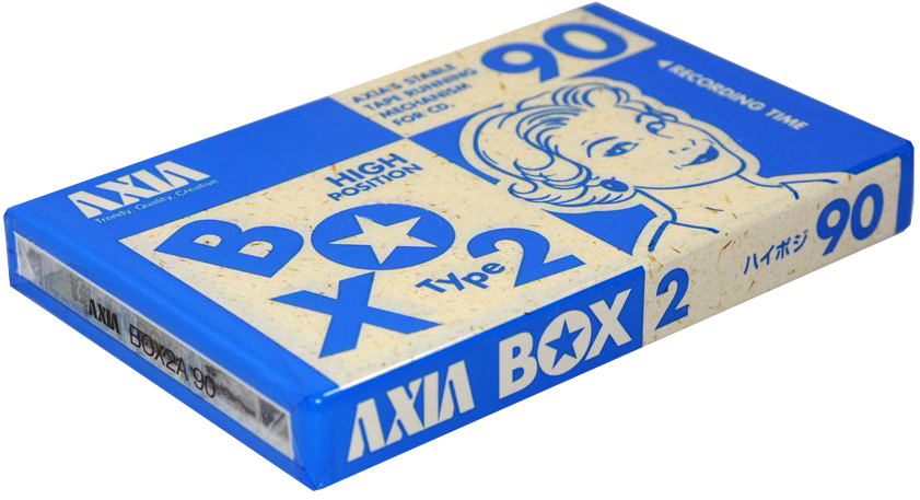 Compact Cassette AXIA Box 2 90 "BOX2A 90" Type II Chrome 1995 Japan