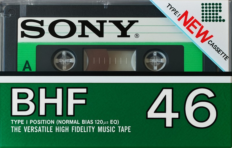 Compact Cassette Sony BHF 46 Type I Normal 1982 USA