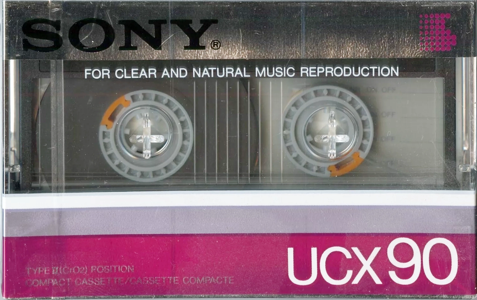 Compact Cassette Sony UCX 90 Type II Chrome 1985 Europe