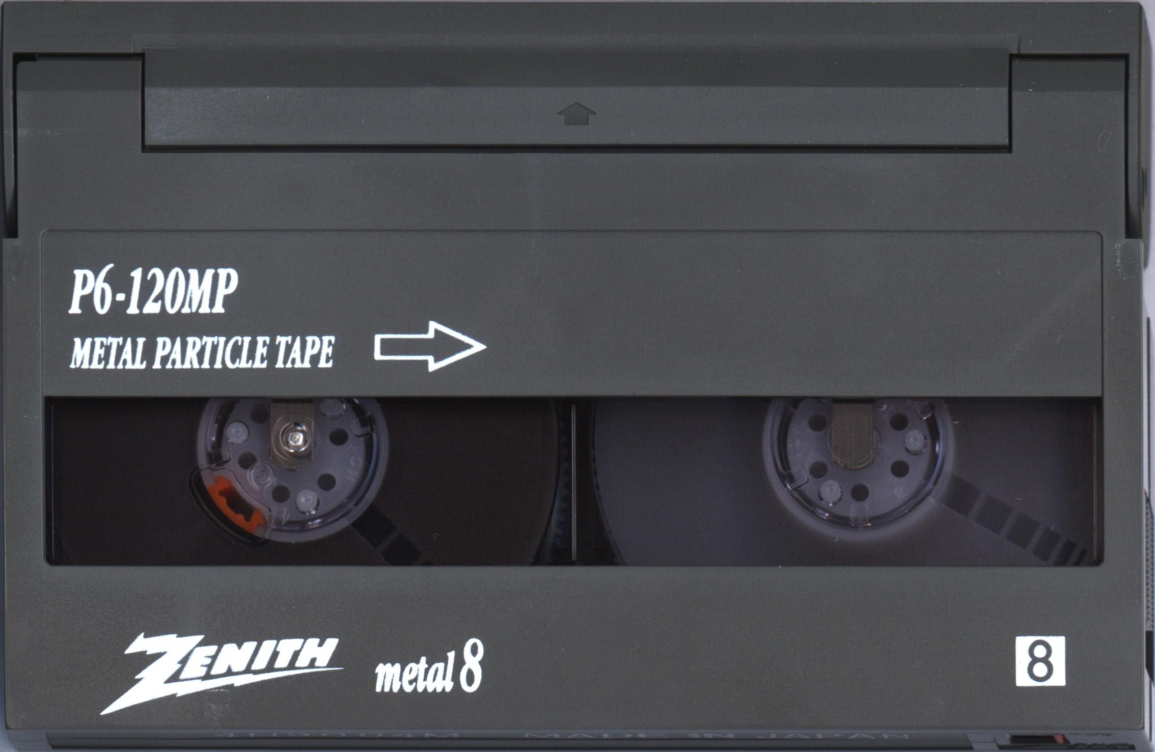 Video8, Hi8, Digital8 Zenith 120 "Video8 metal 8" Type IV Metal 1990 North America