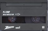 Video8, Hi8, Digital8 Zenith 120 "Video8 metal 8" Type IV Metal 1990 North America