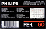 Compact Cassette Philips FE-I 60 Type I Normal 1984 Europe