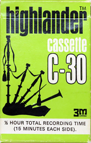 Compact Cassette 3M Highlander 30 Type I Normal 1973 USA