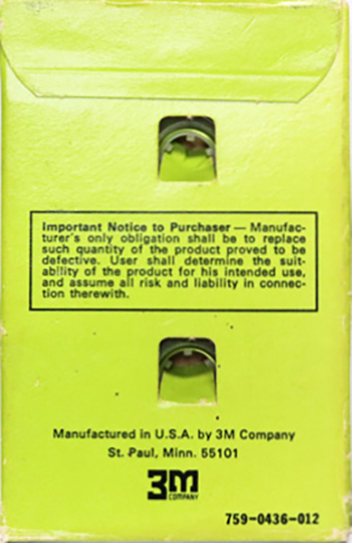 Compact Cassette 3M Highlander 30 Type I Normal 1973 USA