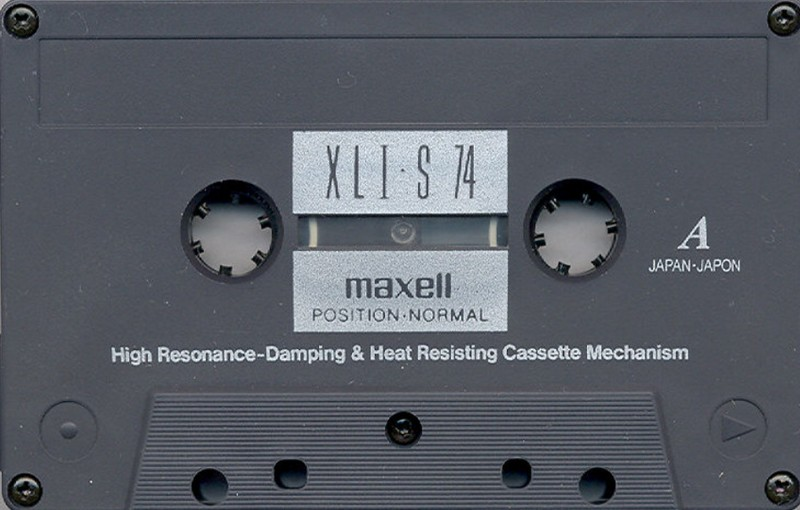 Compact Cassette Maxell XLI-S 74 "XLI-S 74(E)" Type I Normal 1995 Japan