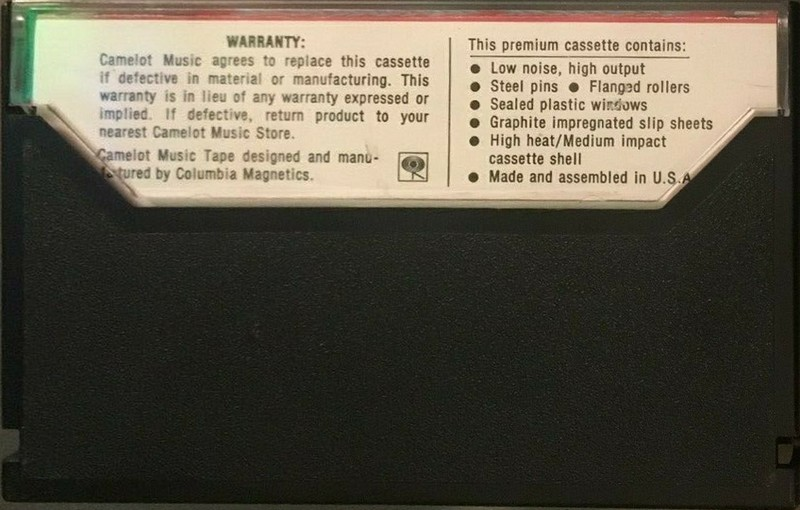 Compact Cassette Camelot Music 60 Type I Normal 1972 USA