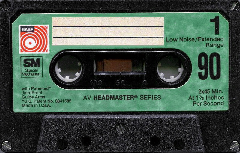 Compact Cassette BASF Headmaster Series 90 Type I Normal 1975 USA