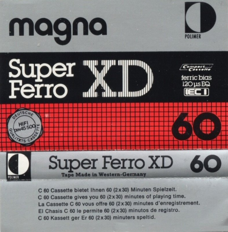 Compact Cassette Magna Super Ferro XD 60 Type I Normal 1979 Hungary