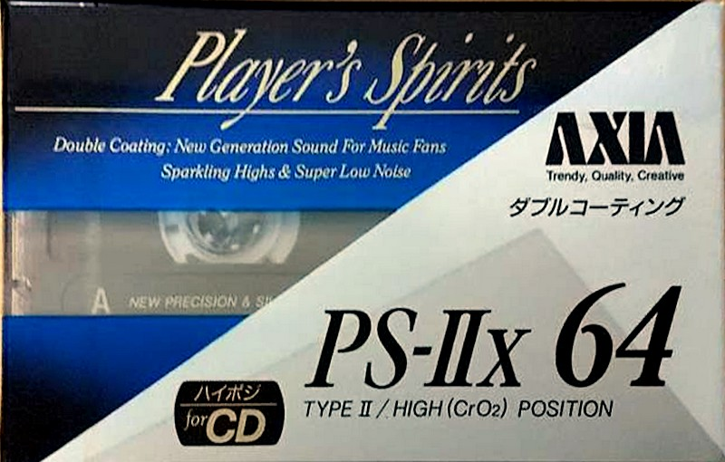 Compact Cassette AXIA PS-IIx 64 "PS-2X A 64" Type II Chrome 1991 Japan