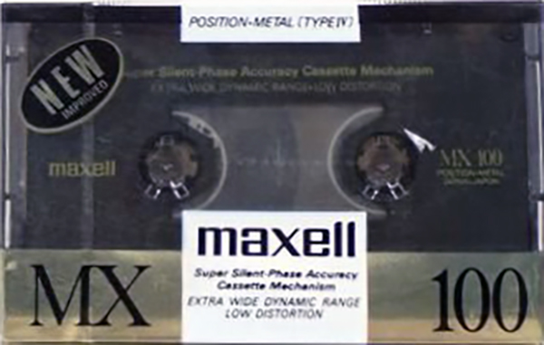 Compact Cassette Maxell MX 100 Type IV Metal 1988 Japan