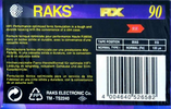 Compact Cassette RAKS RX 90 Type I Normal 1993 Europe