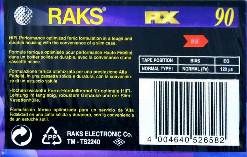 Compact Cassette: RAKS  - RX 90