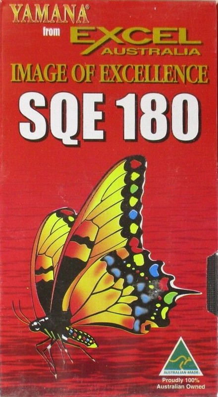 VHS, Video Home System Yamana SQ 180 "by Excel" Type I Normal Australia