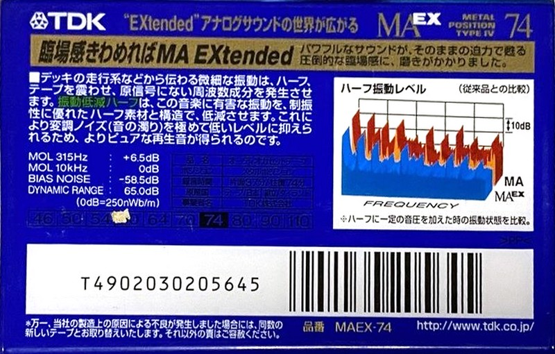 Compact Cassette: TDK  - MAEX 74