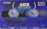 Compact Cassette TDK AD2 120 "AD2-120N" Type II Chrome 1996 Japan