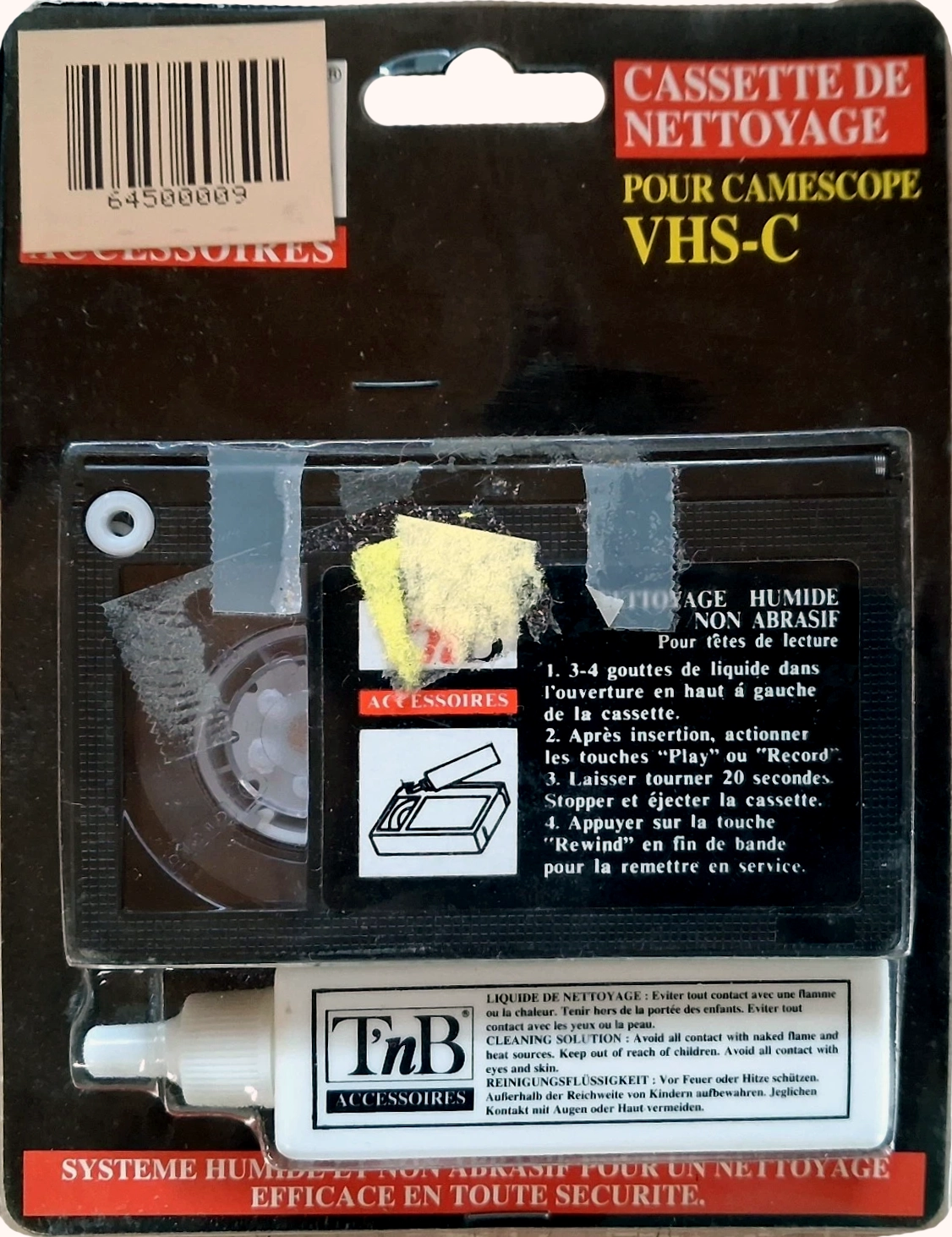 Blister TnB Cleaning Cassette 1994 Europe