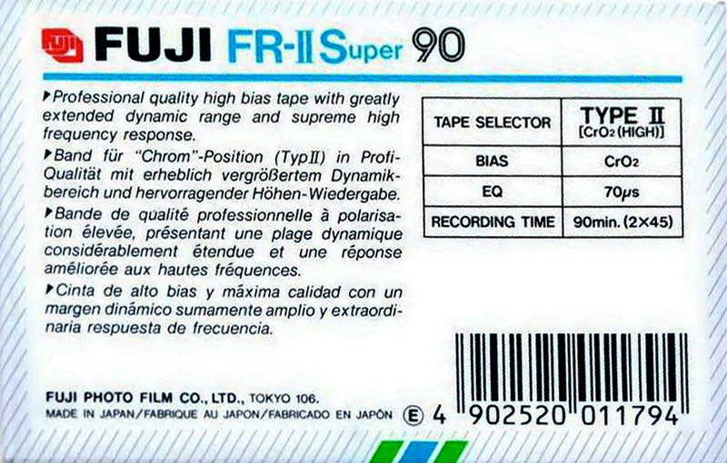 Compact Cassette: FUJI Fuji - FR-II Super 90