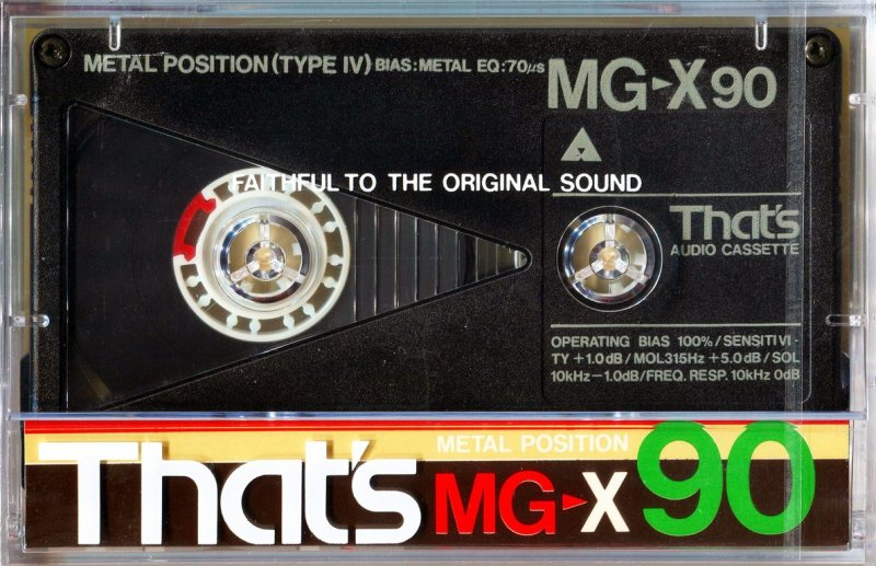 Compact Cassette Thats MG-X 90 Type IV Metal 1984 Japan