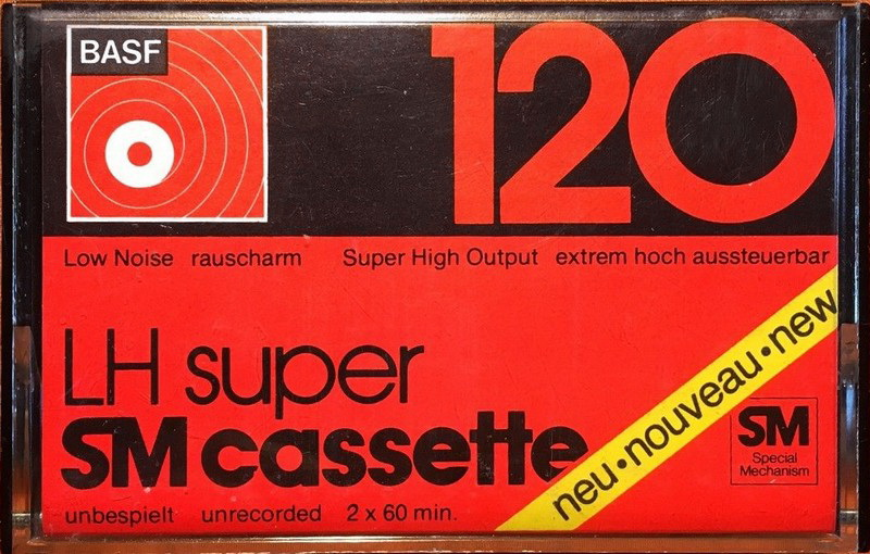 Compact Cassette BASF LH Super 120 "Small Window" Type I Normal 1974 Europe
