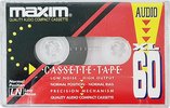 Compact Cassette Maxim XL 60 Type I Normal UK