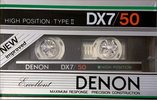 Compact Cassette Denon DX7 50 "Exellent" Type II Chrome 1983 Japan
