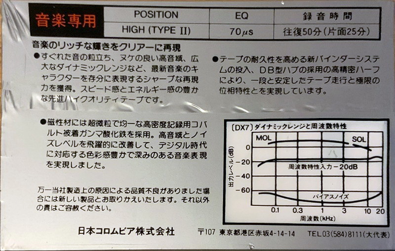 Compact Cassette: Nippon Columbia / Denon Denon - DX7 50