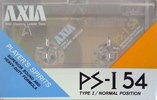Compact Cassette AXIA PS-I / PS-1 54 Type I Normal 1985 Japan