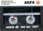 Digital Audio Tape AGFA 90 "DA" Type IV Metal 1987 Europe