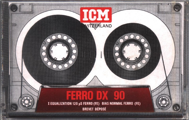 Compact Cassette ICM Ferro DX 90 Type I Normal 1986 Europe